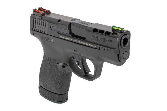 Smith & Wesson M&P Shield Plus subcompact 9mm pistol with fiber optic sights